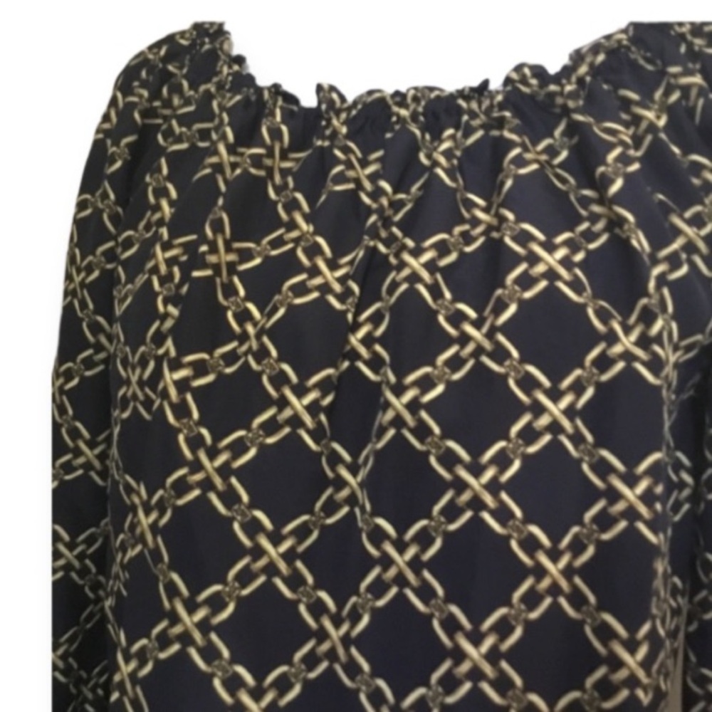 MICHAEL Michael Kors Off The Shoulder Chain Link Top - Picture 4 of 6